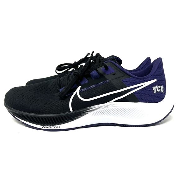 Nike TCU Horned Frogs Air Zoom Pegasus 38 Running Shoe Black DJ0855-001 Size 10 main image 6